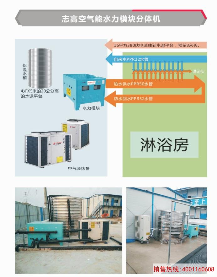 空气能水利模块热水工程系统解决方案