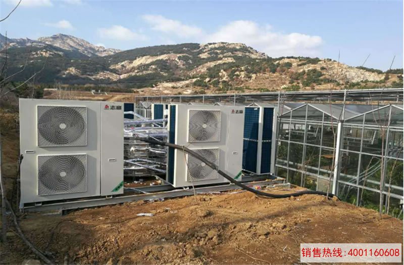 山东日照七彩凤凰农业观光大棚空气能热泵供暖工程案例